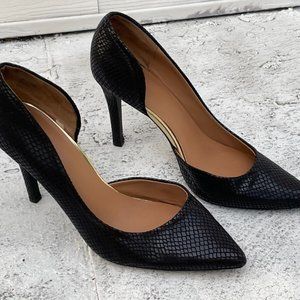 Mossimo Women Heel Pump Black Fabric Upper Shoes Sandal Size 10